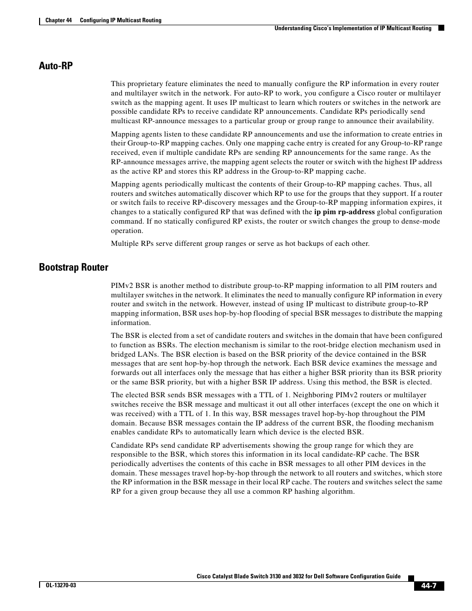 Auto-rp, Bootstrap router | Dell POWEREDGE M1000E User Manual | Page 1085 / 1316