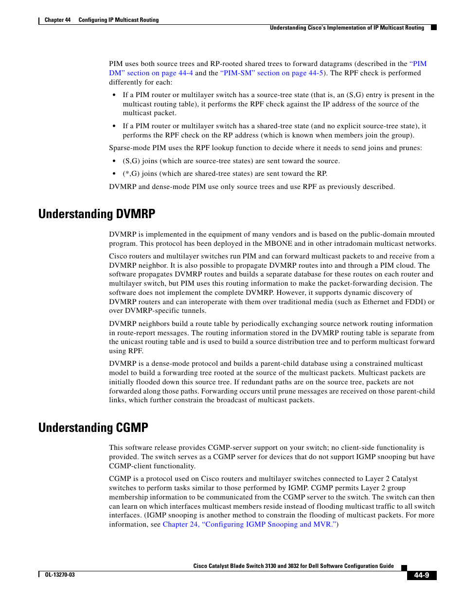 Understanding dvmrp, Understanding cgmp | Dell POWEREDGE M1000E User Manual | Page 1087 / 1316