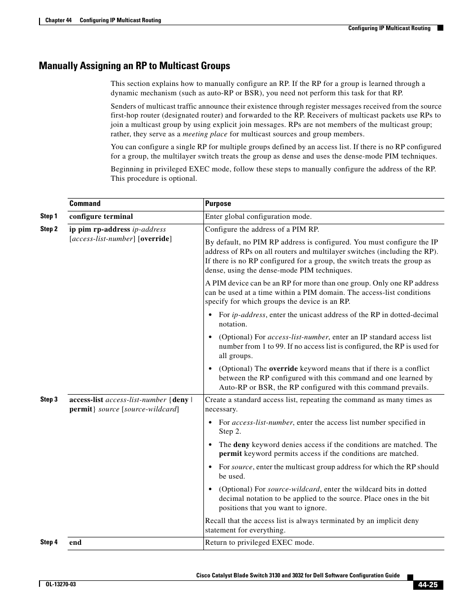 Manually assigning an rp to multicast groups | Dell POWEREDGE M1000E User Manual | Page 1103 / 1316