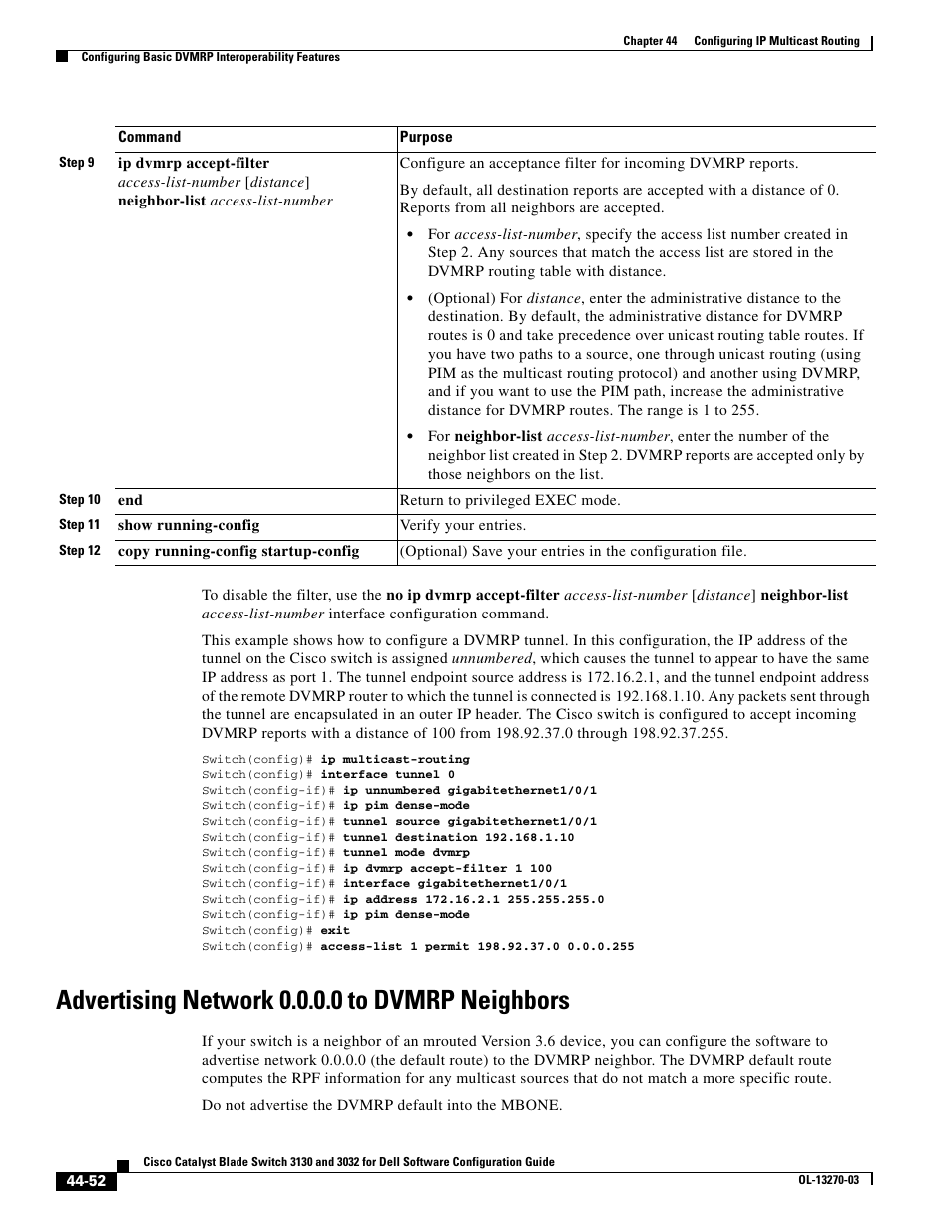 Advertising network 0.0.0.0 to dvmrp neighbors | Dell POWEREDGE M1000E User Manual | Page 1130 / 1316