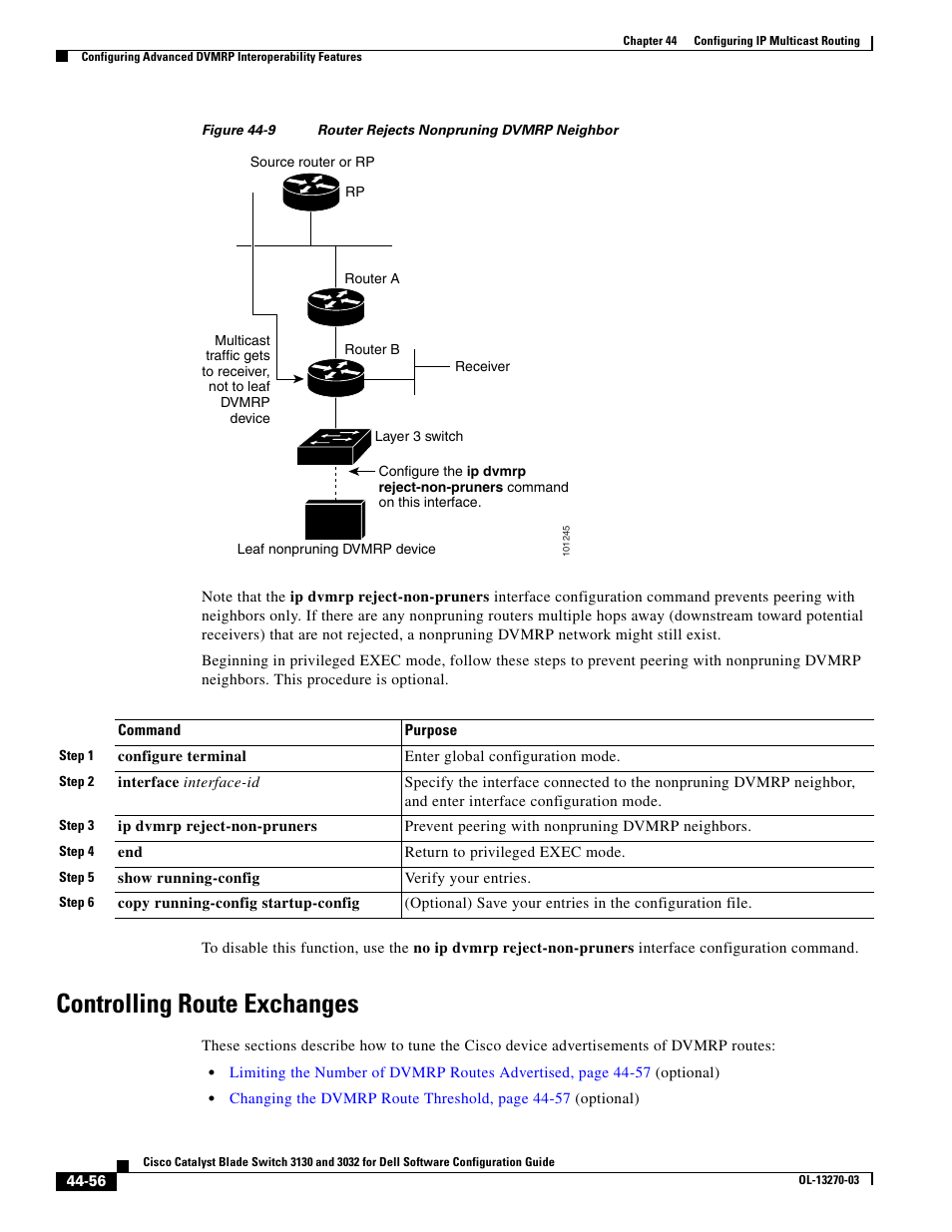 Controlling route exchanges | Dell POWEREDGE M1000E User Manual | Page 1134 / 1316