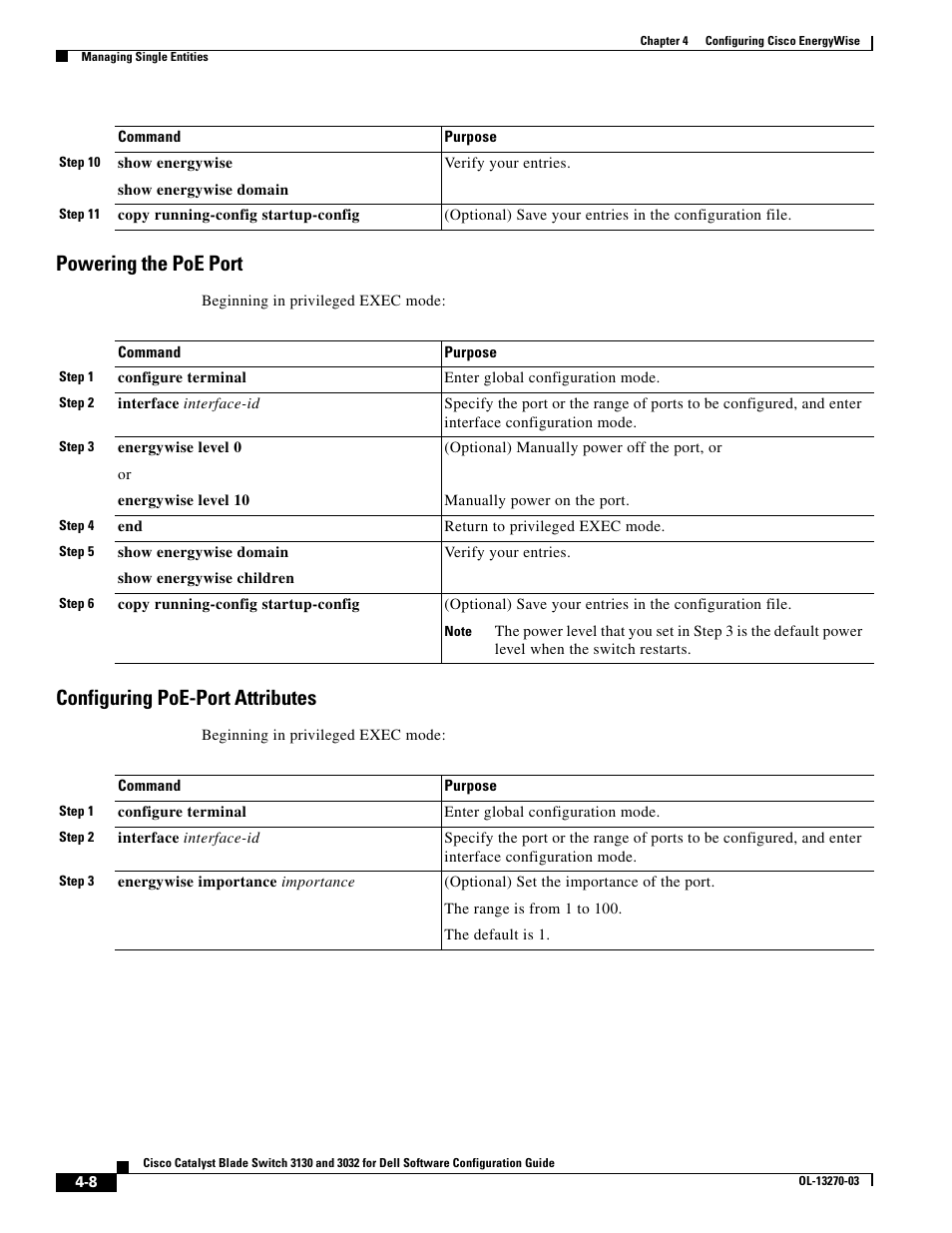 Powering the poe port, Configuring poe-port attributes | Dell POWEREDGE M1000E User Manual | Page 116 / 1316