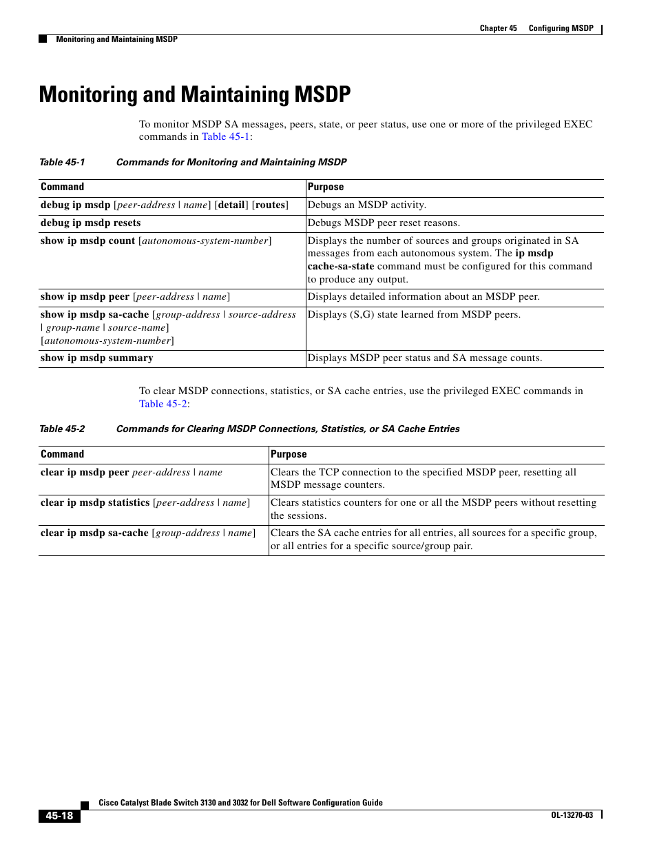 Monitoring and maintaining msdp | Dell POWEREDGE M1000E User Manual | Page 1160 / 1316