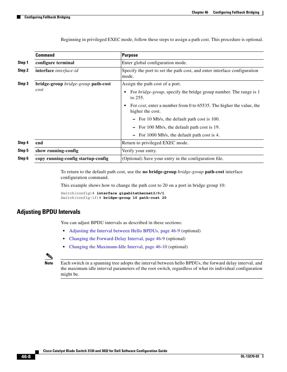 Adjusting bpdu intervals | Dell POWEREDGE M1000E User Manual | Page 1168 / 1316