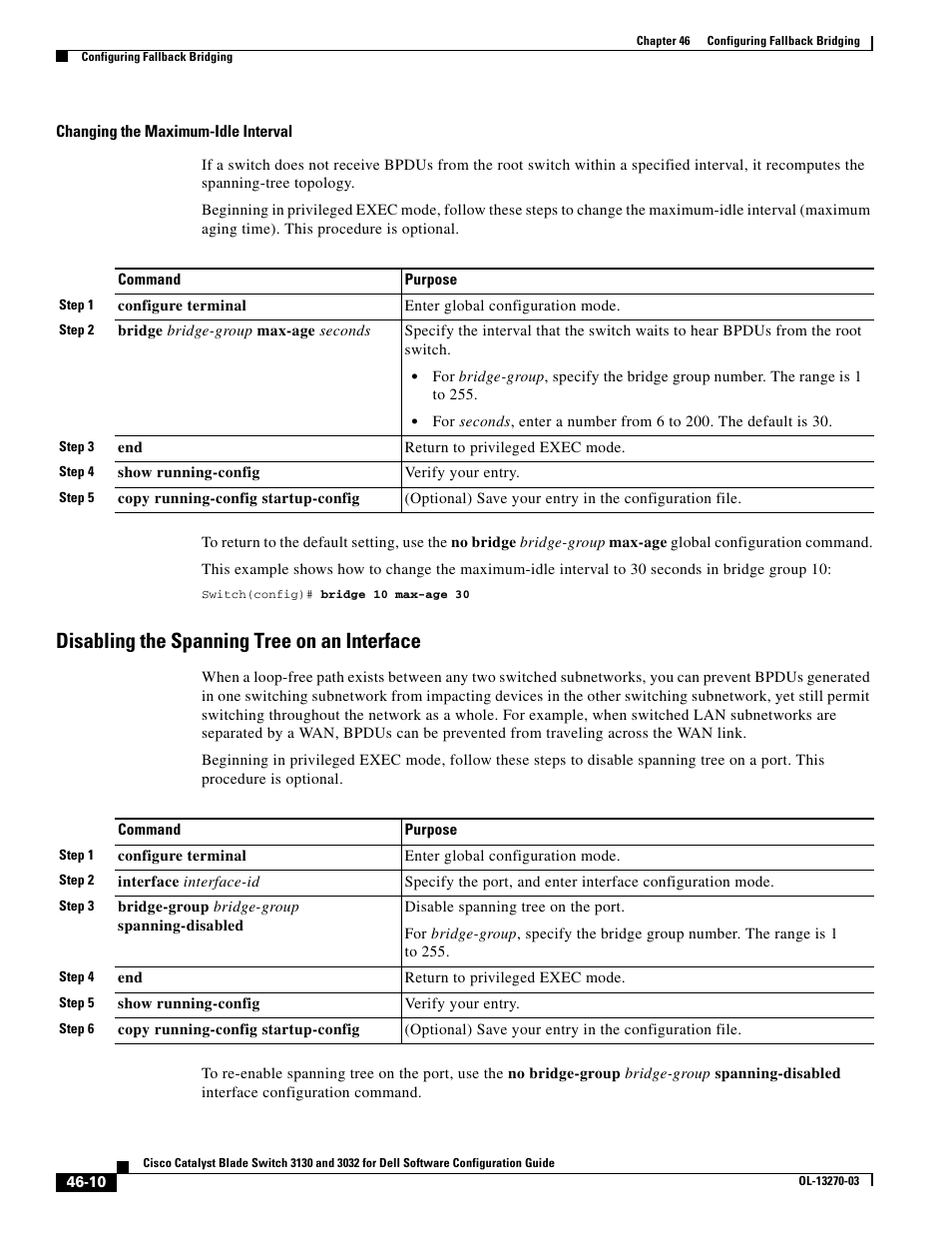 Disabling the spanning tree on an interface | Dell POWEREDGE M1000E User Manual | Page 1170 / 1316