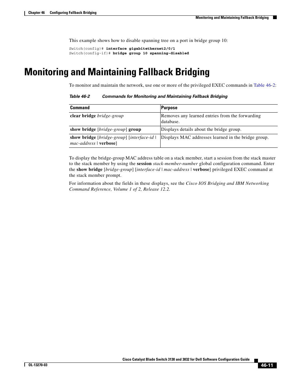 Monitoring and maintaining fallback bridging | Dell POWEREDGE M1000E User Manual | Page 1171 / 1316