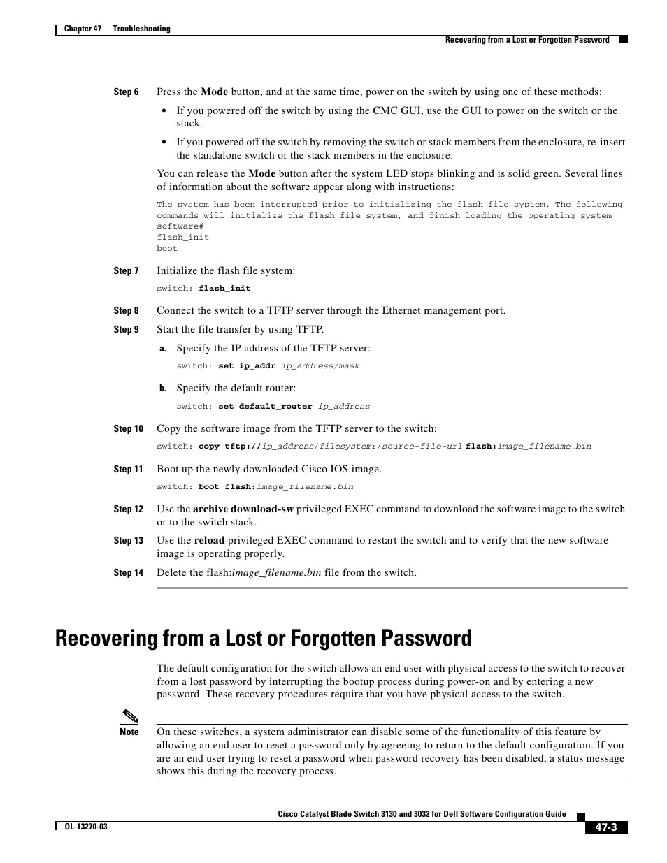 Recovering from a lost or forgotten password | Dell POWEREDGE M1000E User Manual | Page 1175 / 1316