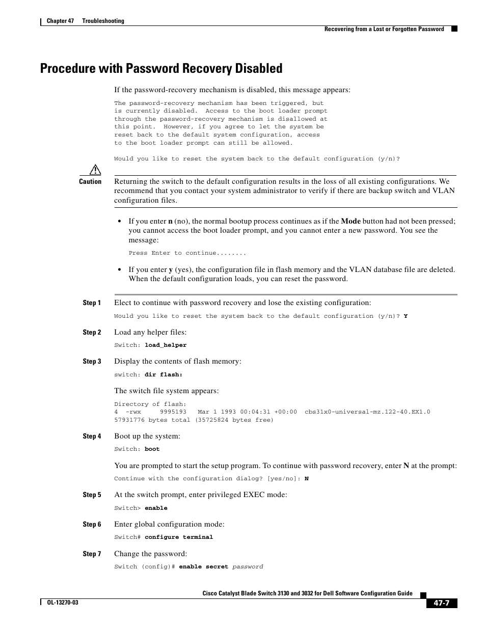 Procedure with password recovery disabled | Dell POWEREDGE M1000E User Manual | Page 1179 / 1316