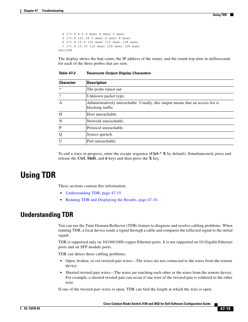 Using tdr, Understanding tdr | Dell POWEREDGE M1000E User Manual | Page 1187 / 1316