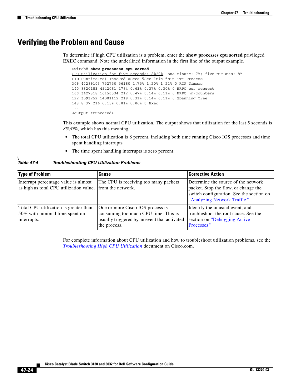 Verifying the problem and cause, Table 47-4 | Dell POWEREDGE M1000E User Manual | Page 1196 / 1316