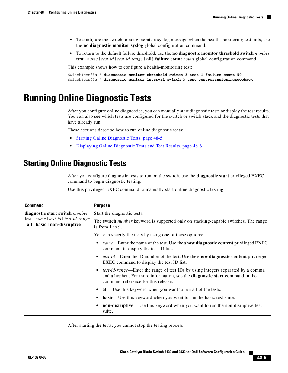 Running online diagnostic tests, Starting online diagnostic tests | Dell POWEREDGE M1000E User Manual | Page 1201 / 1316