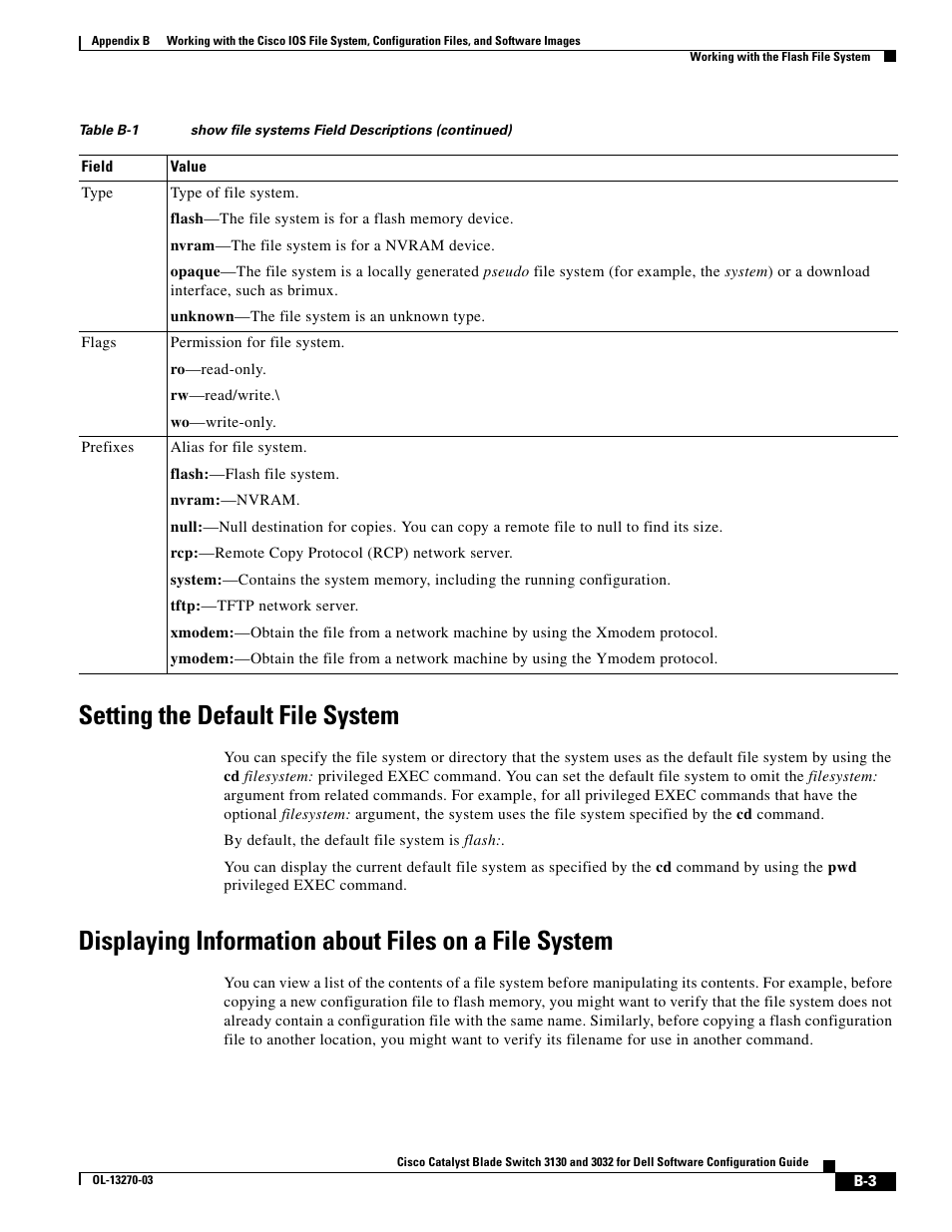 Setting the default file system | Dell POWEREDGE M1000E User Manual | Page 1209 / 1316