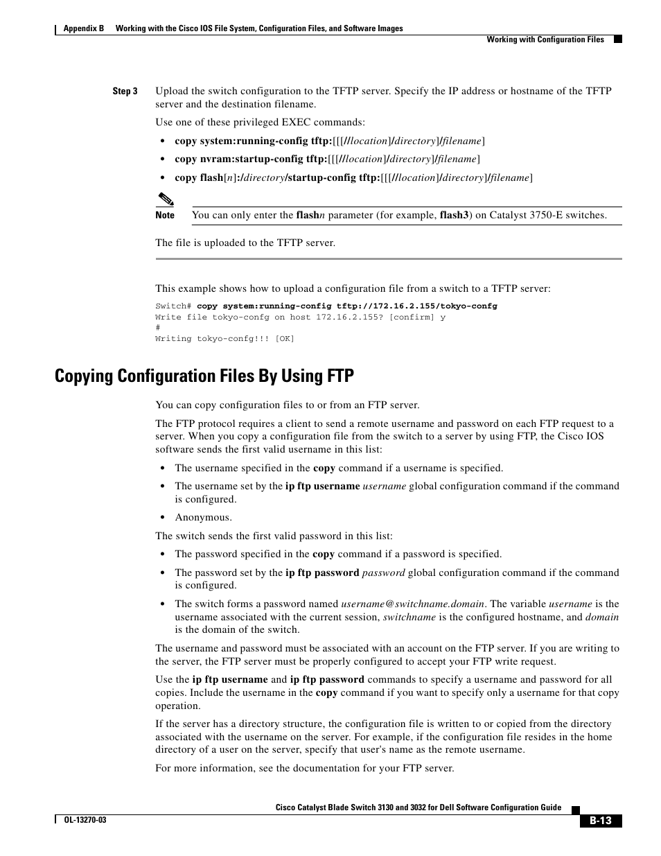 Copying configuration files by using ftp | Dell POWEREDGE M1000E User Manual | Page 1219 / 1316