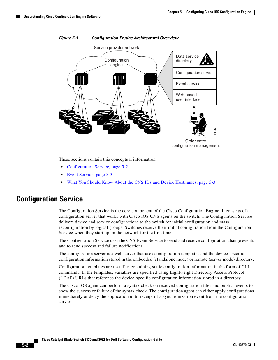 Configuration service, Figure 5-1, Each | Dell POWEREDGE M1000E User Manual | Page 130 / 1316