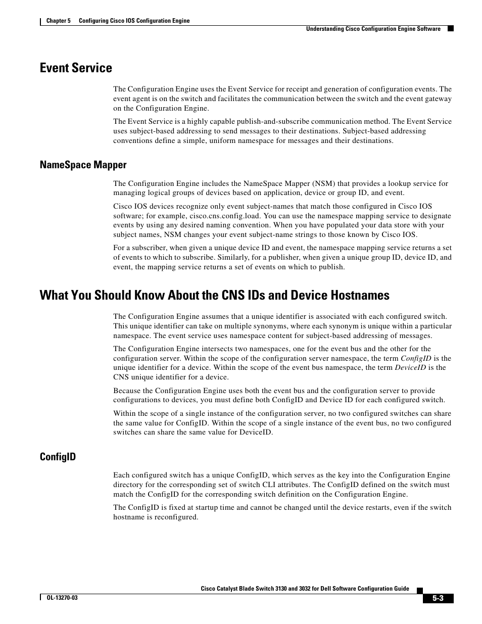 Event service, Namespace mapper, Configid | Dell POWEREDGE M1000E User Manual | Page 131 / 1316