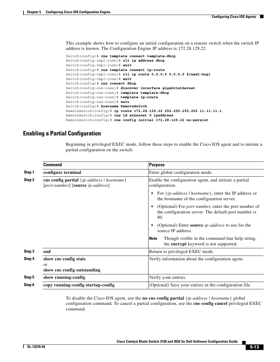 Enabling a partial configuration | Dell POWEREDGE M1000E User Manual | Page 141 / 1316