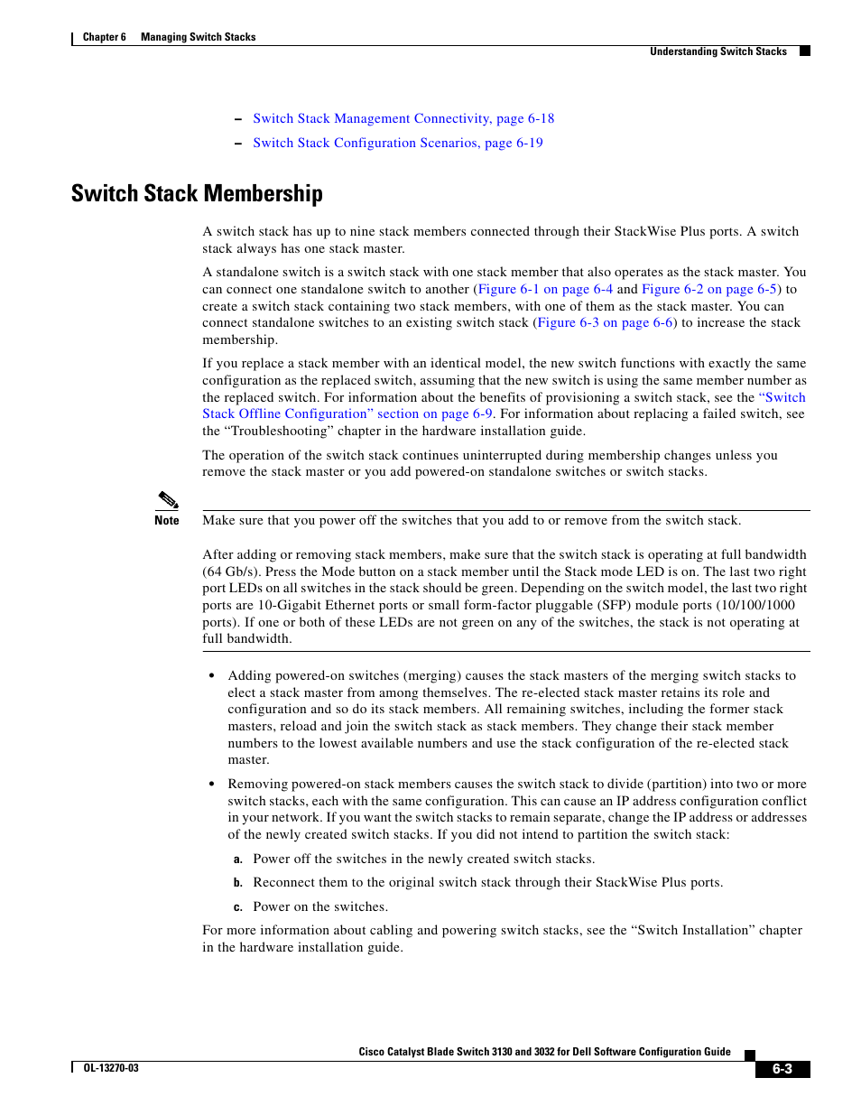 Switch stack membership | Dell POWEREDGE M1000E User Manual | Page 145 / 1316