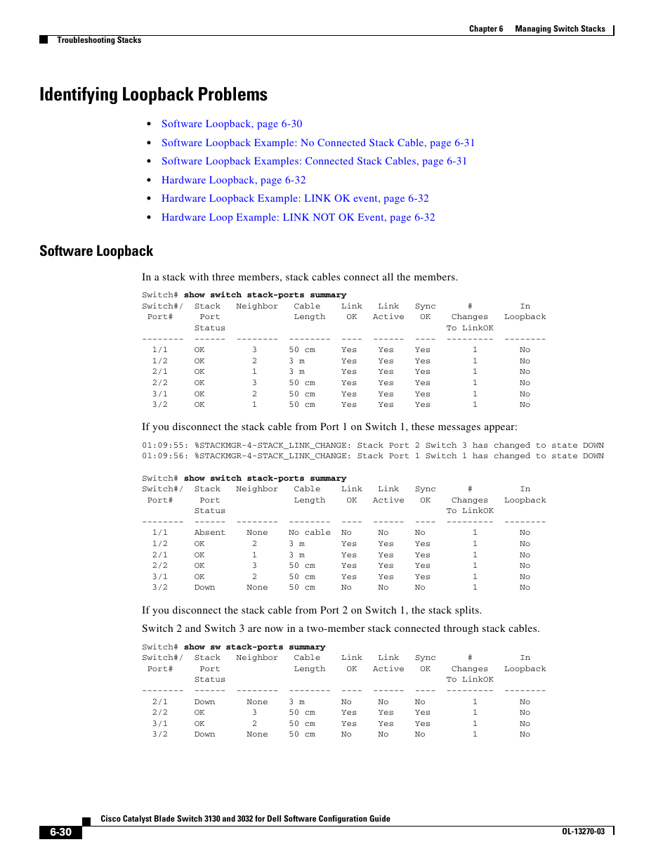 Identifying loopback problems, Software loopback | Dell POWEREDGE M1000E User Manual | Page 172 / 1316