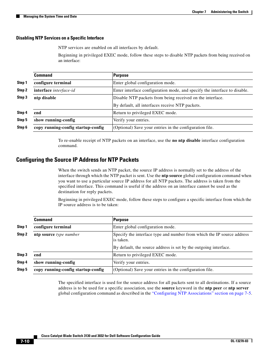 Configuring the source ip address for ntp packets | Dell POWEREDGE M1000E User Manual | Page 186 / 1316