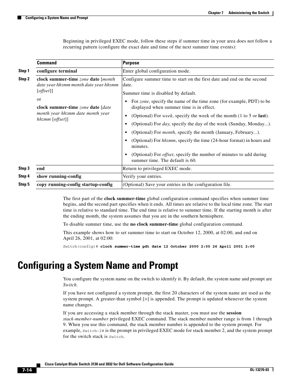 Configuring a system name and prompt | Dell POWEREDGE M1000E User Manual | Page 190 / 1316