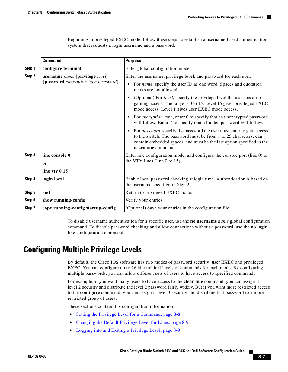 Configuring multiple privilege levels | Dell POWEREDGE M1000E User Manual | Page 211 / 1316