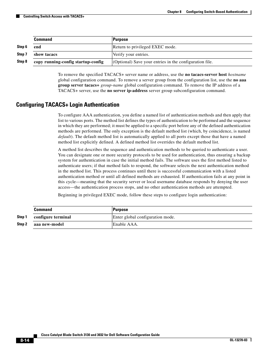 Configuring tacacs+ login authentication | Dell POWEREDGE M1000E User Manual | Page 218 / 1316