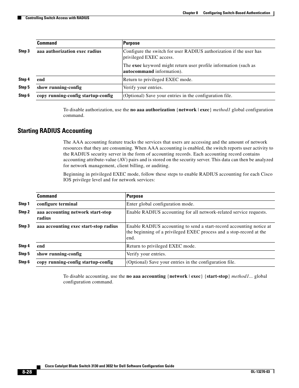 Starting radius accounting | Dell POWEREDGE M1000E User Manual | Page 232 / 1316