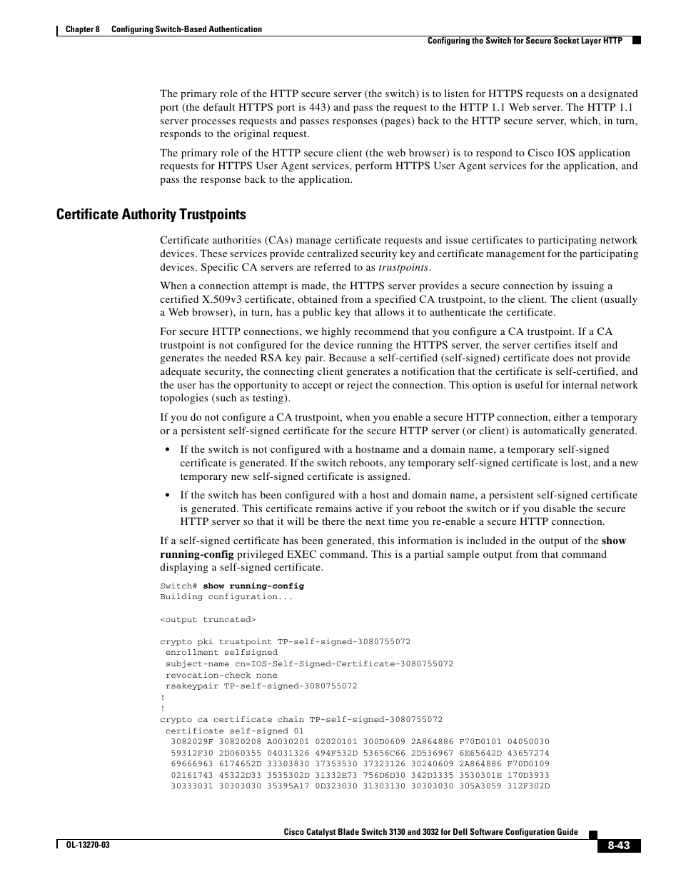 Certificate authority trustpoints | Dell POWEREDGE M1000E User Manual | Page 247 / 1316