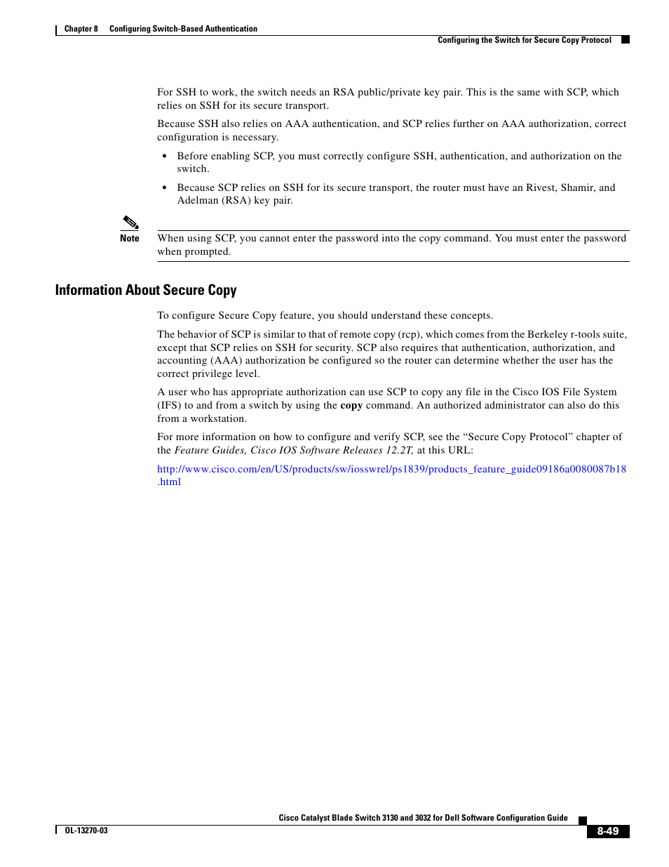 Information about secure copy | Dell POWEREDGE M1000E User Manual | Page 253 / 1316