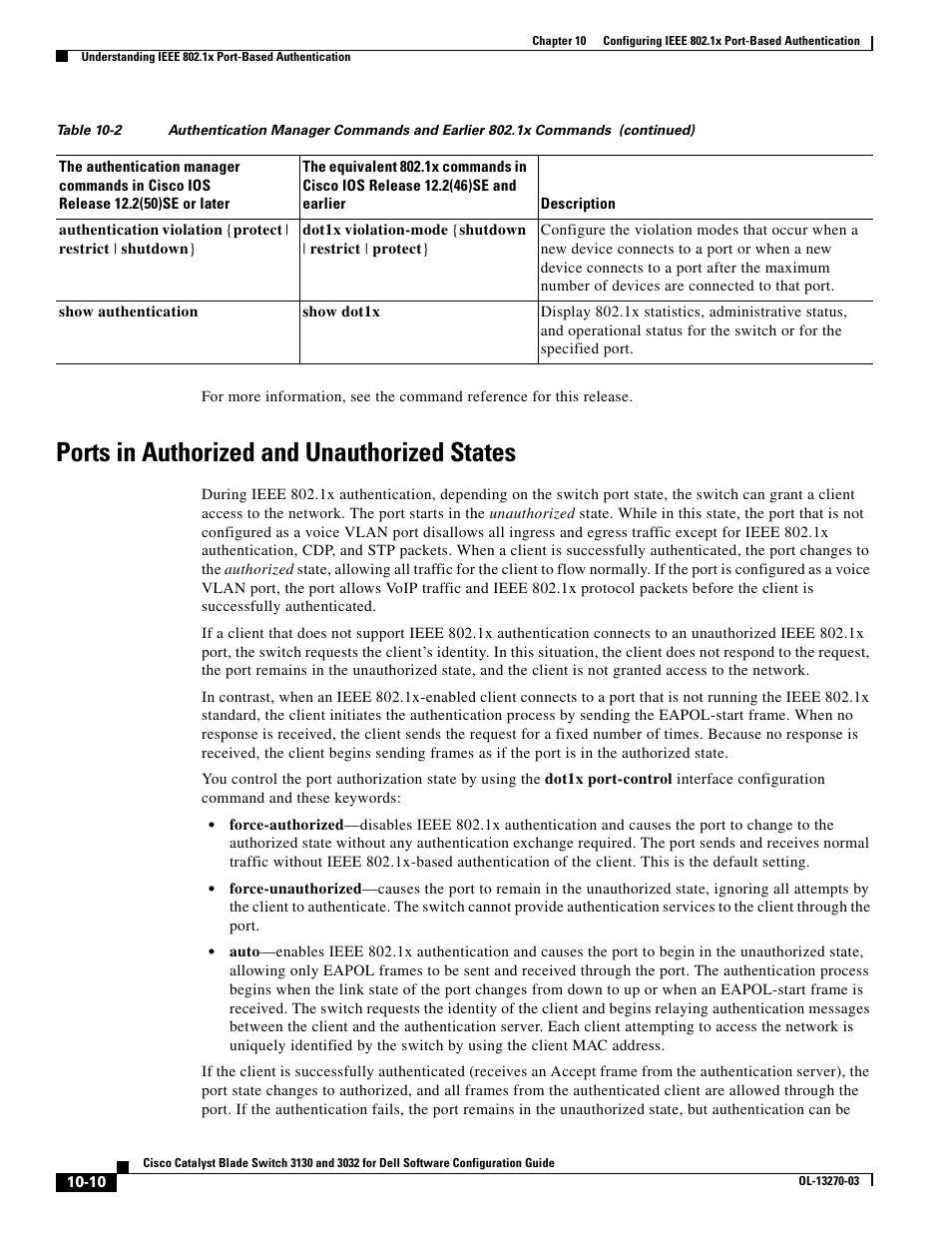 Ports in authorized and unauthorized states | Dell POWEREDGE M1000E User Manual | Page 272 / 1316