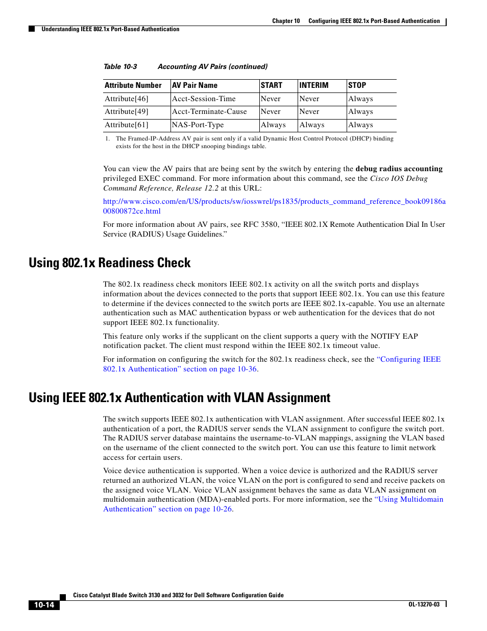 Using 802.1x readiness check | Dell POWEREDGE M1000E User Manual | Page 276 / 1316