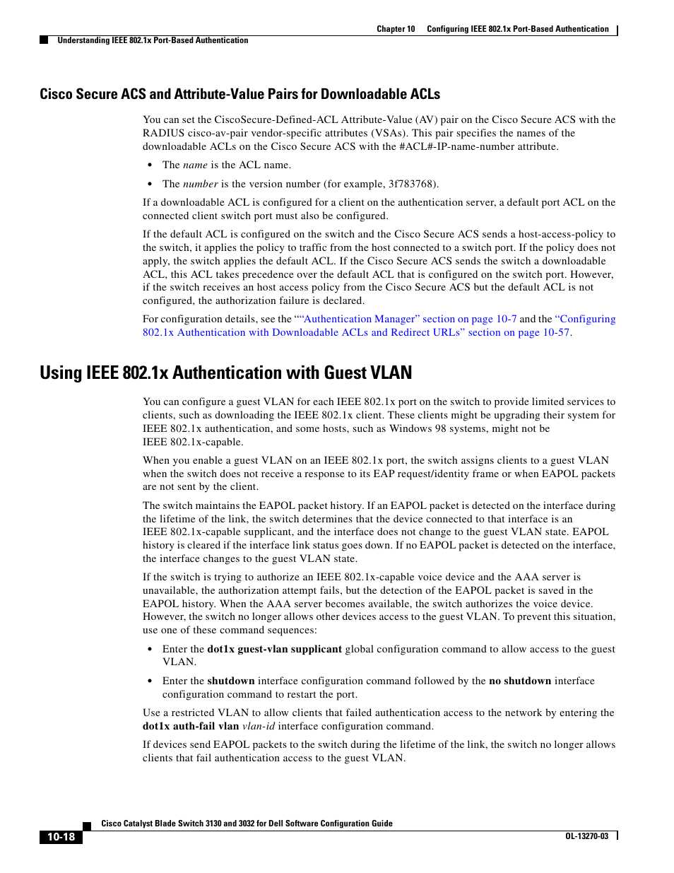 Using ieee 802.1x authentication with guest vlan | Dell POWEREDGE M1000E User Manual | Page 280 / 1316