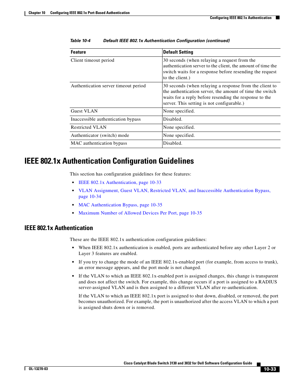 Ieee 802.1x authentication | Dell POWEREDGE M1000E User Manual | Page 295 / 1316