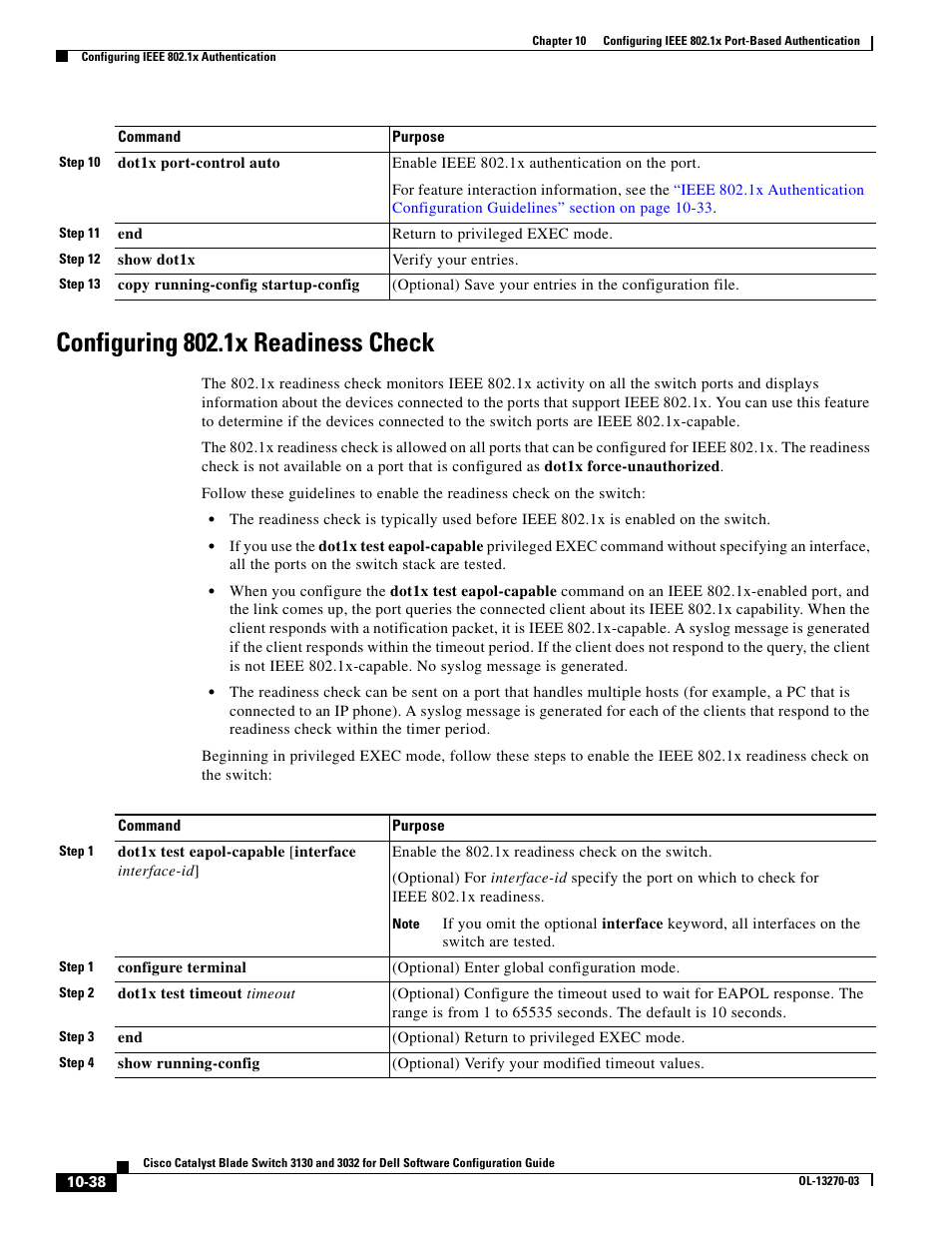 Configuring 802.1x readiness check | Dell POWEREDGE M1000E User Manual | Page 300 / 1316