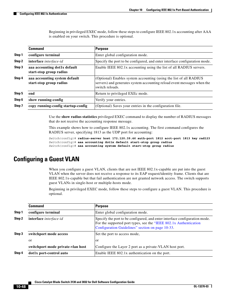 Configuring a guest vlan | Dell POWEREDGE M1000E User Manual | Page 310 / 1316