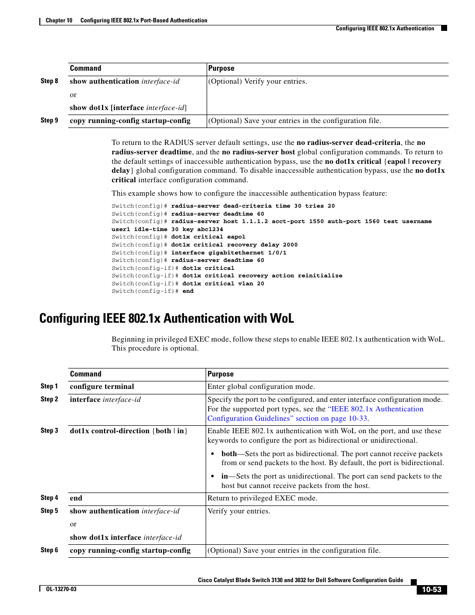 Configuring ieee 802.1x authentication with wol | Dell POWEREDGE M1000E User Manual | Page 315 / 1316