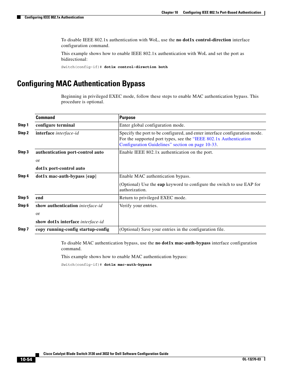 Configuring mac authentication bypass | Dell POWEREDGE M1000E User Manual | Page 316 / 1316