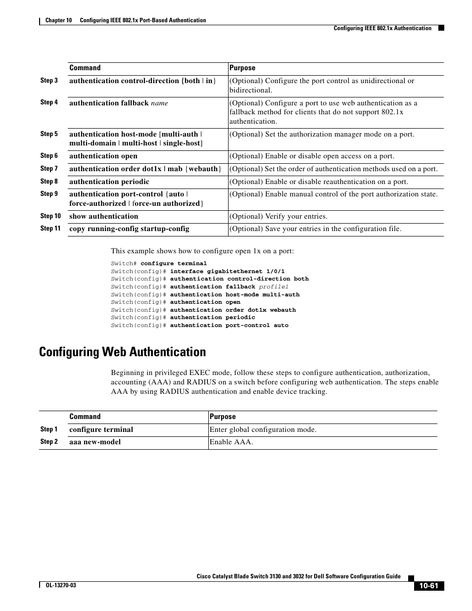 Configuring web authentication, Configuring | Dell POWEREDGE M1000E User Manual | Page 323 / 1316