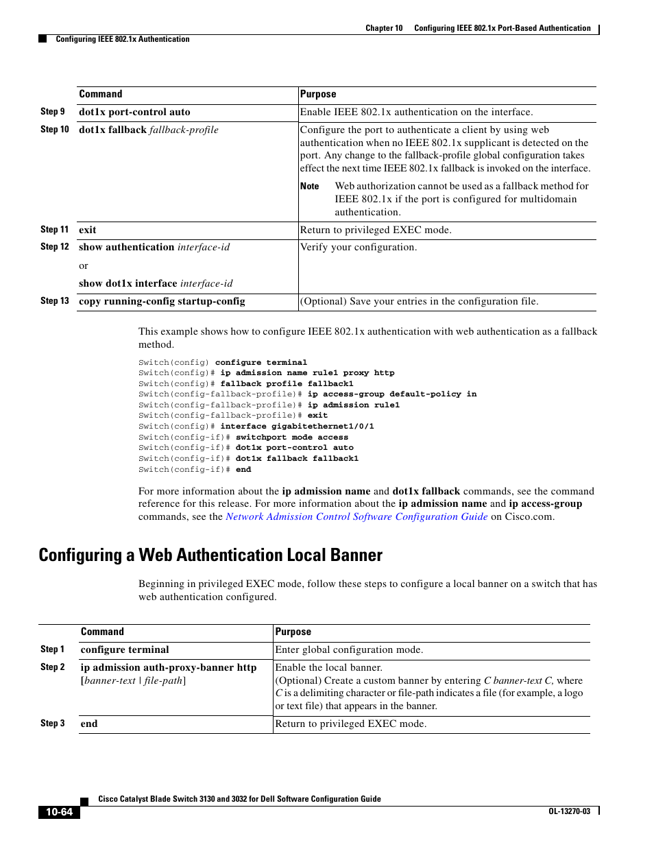 Configuring a web authentication local banner | Dell POWEREDGE M1000E User Manual | Page 326 / 1316