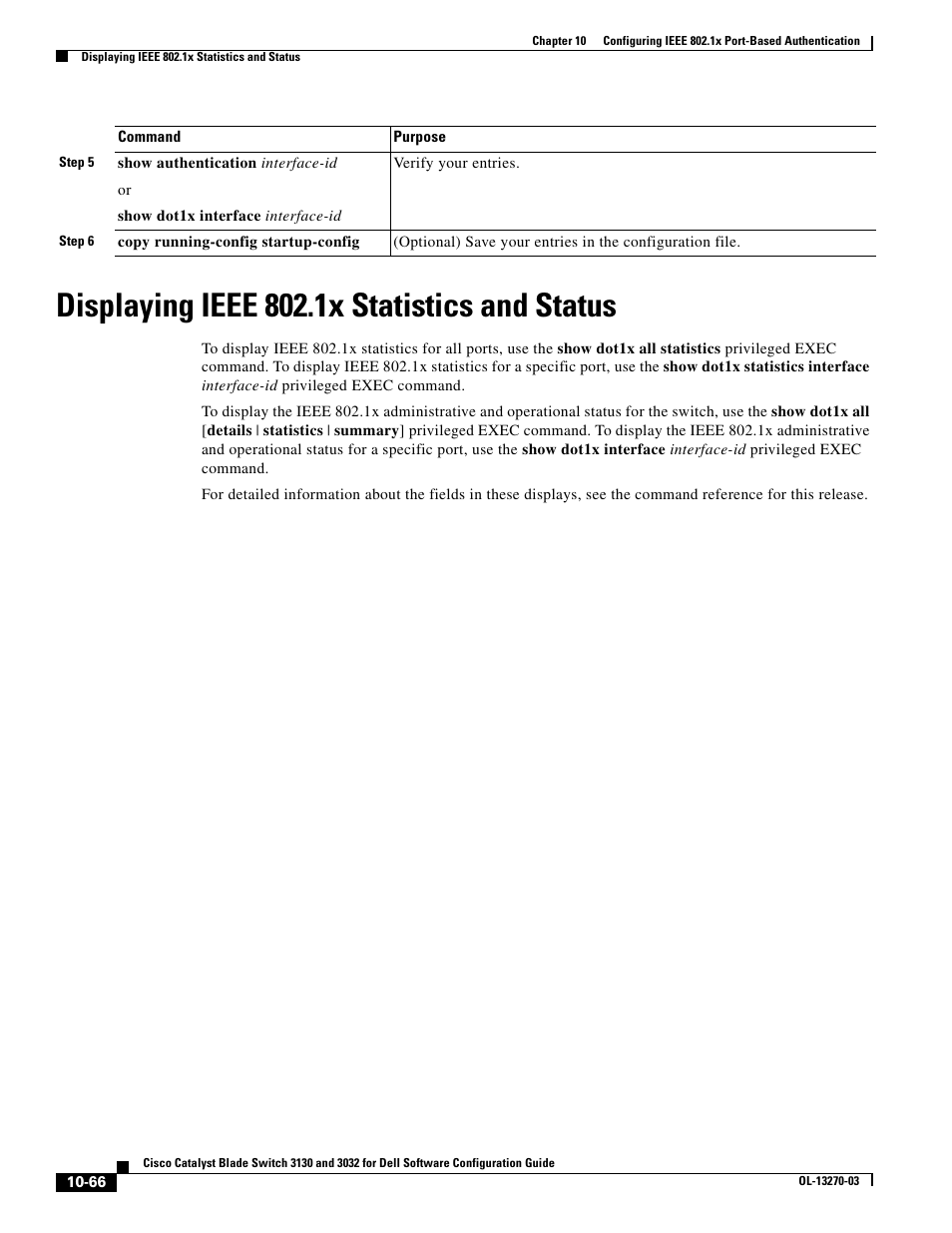 Displaying ieee 802.1x statistics and status | Dell POWEREDGE M1000E User Manual | Page 328 / 1316