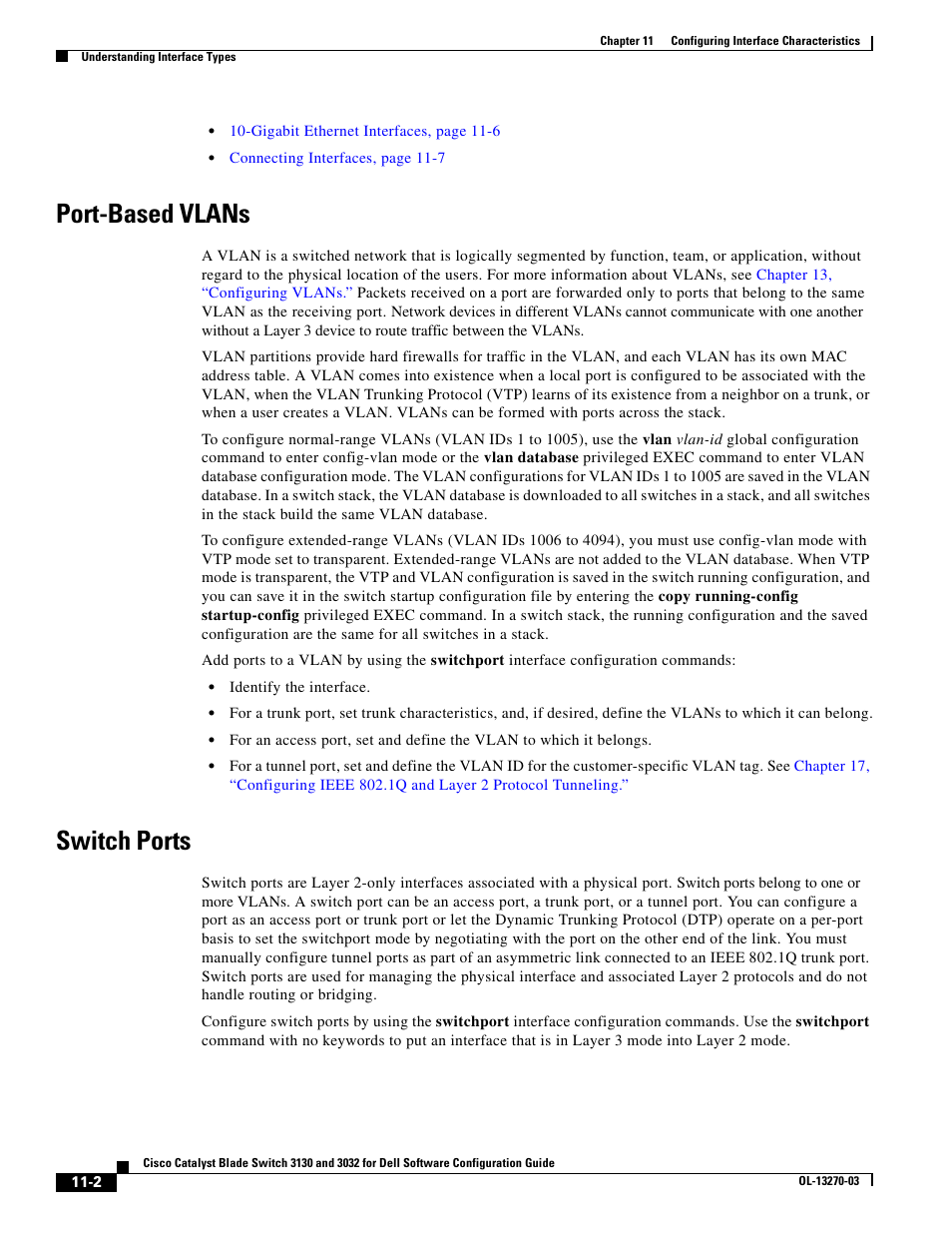 Port-based vlans, Switch ports | Dell POWEREDGE M1000E User Manual | Page 330 / 1316