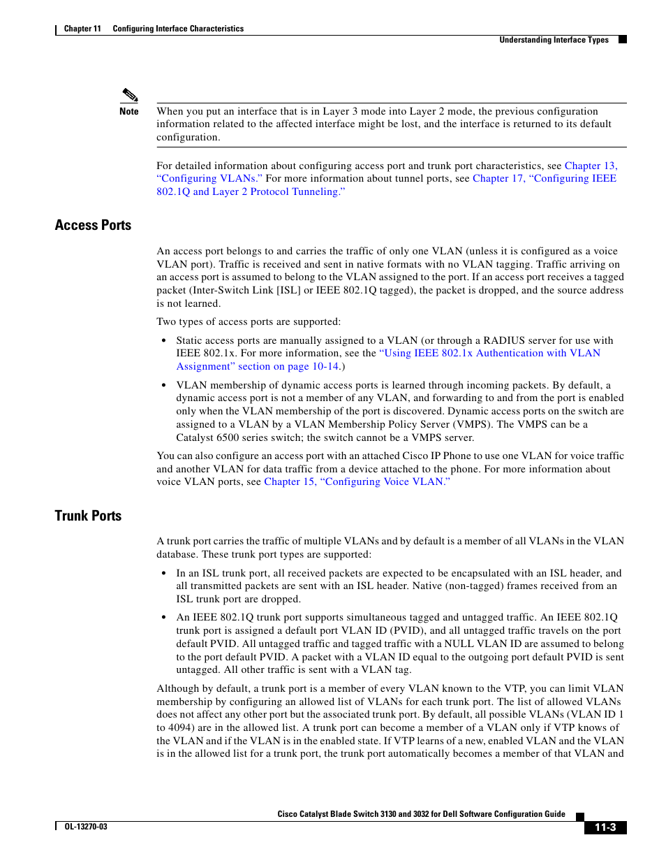 Access ports, Trunk ports | Dell POWEREDGE M1000E User Manual | Page 331 / 1316