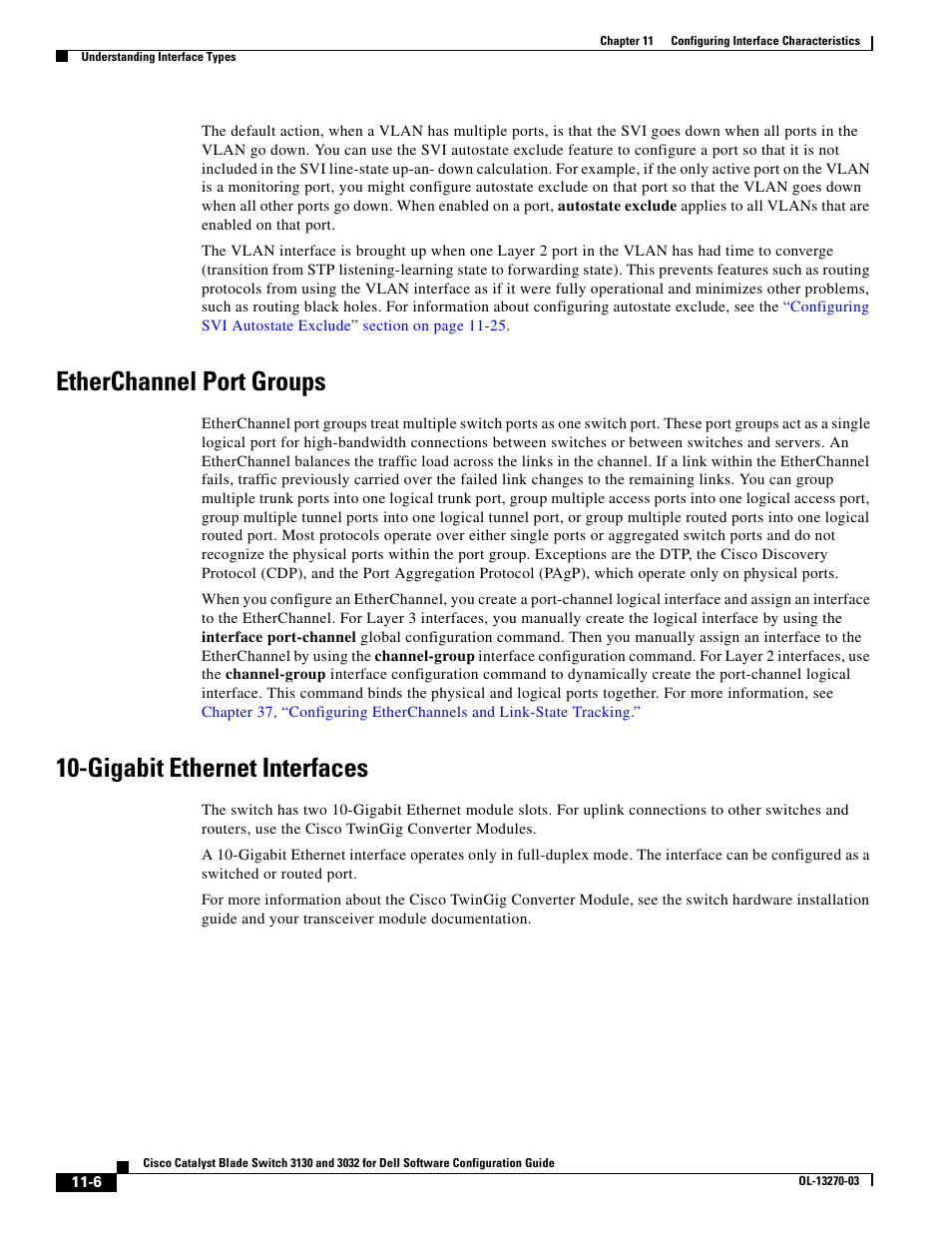 Etherchannel port groups, Gigabit ethernet interfaces | Dell POWEREDGE M1000E User Manual | Page 334 / 1316