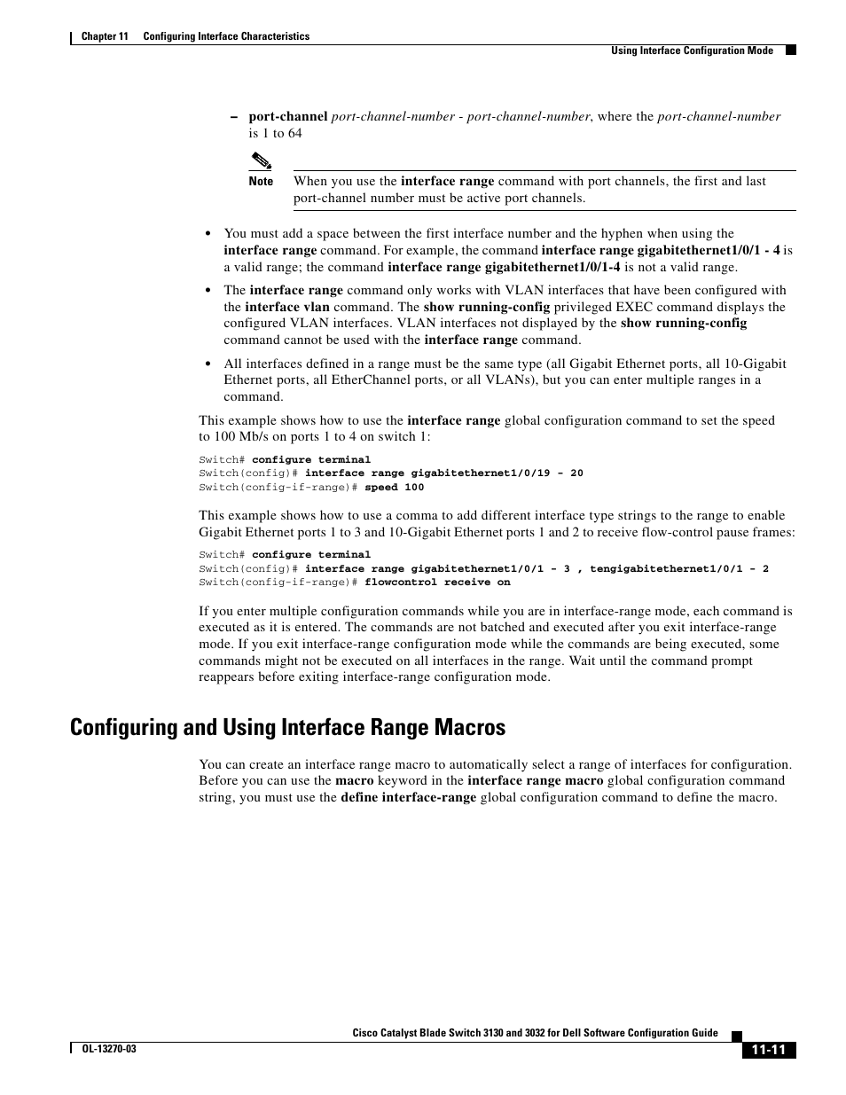 Configuring and using interface range macros | Dell POWEREDGE M1000E User Manual | Page 339 / 1316