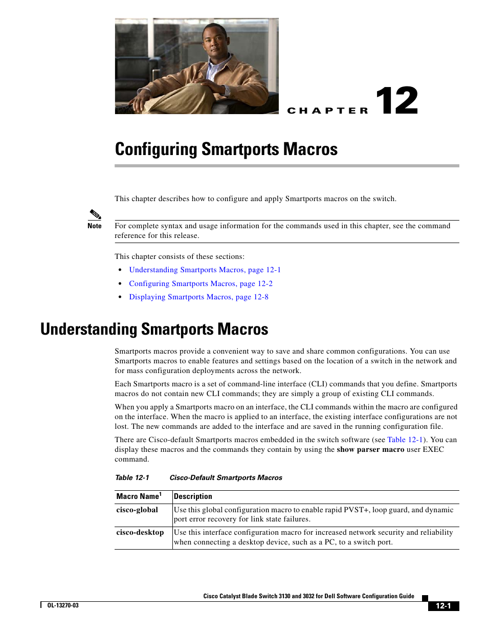 Configuring smartports macros, Understanding smartports macros, C h a p t e r | Chapter 12, “configuring smartports, Macros | Dell POWEREDGE M1000E User Manual | Page 359 / 1316