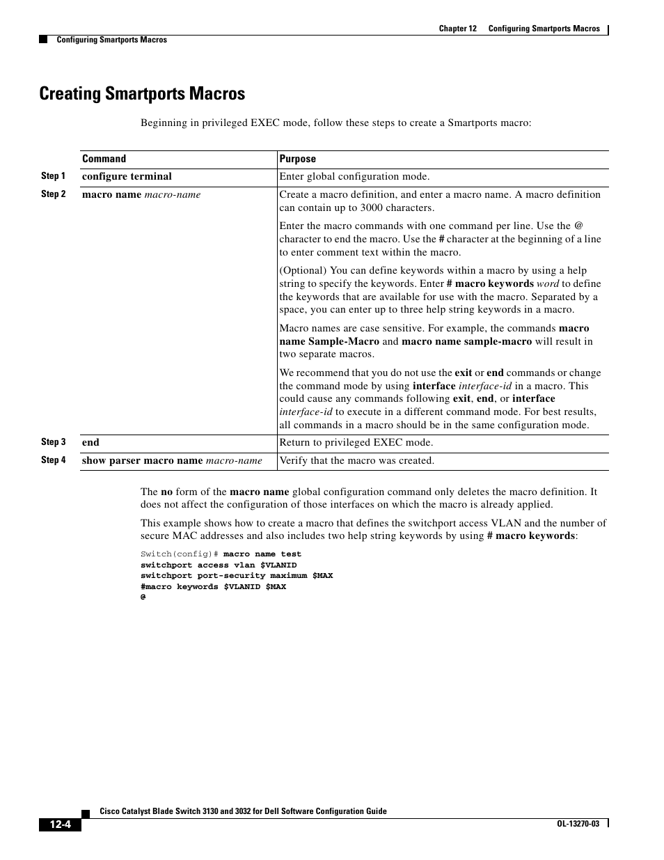 Creating smartports macros | Dell POWEREDGE M1000E User Manual | Page 362 / 1316