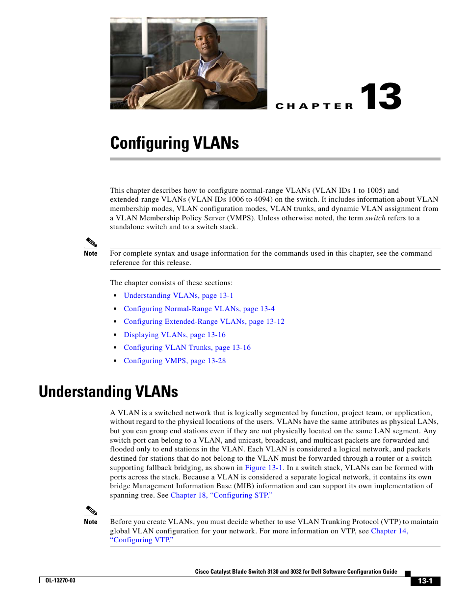 Configuring vlans, Understanding vlans, C h a p t e r | Chapter 13, “configuring vlans, Chapter 13, On, see, S, see, Chapter 13, “configuring, Vlans | Dell POWEREDGE M1000E User Manual | Page 367 / 1316