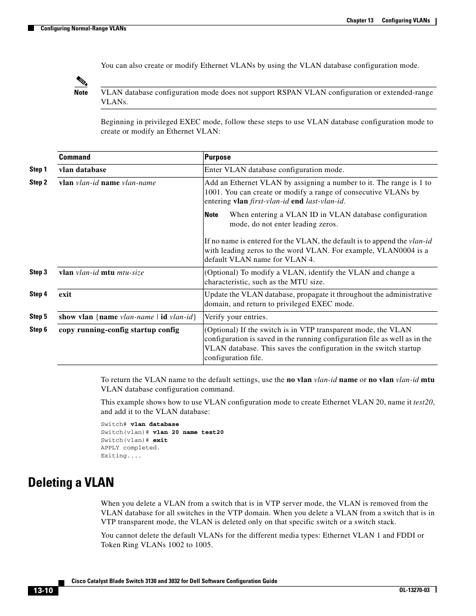 Deleting a vlan | Dell POWEREDGE M1000E User Manual | Page 376 / 1316