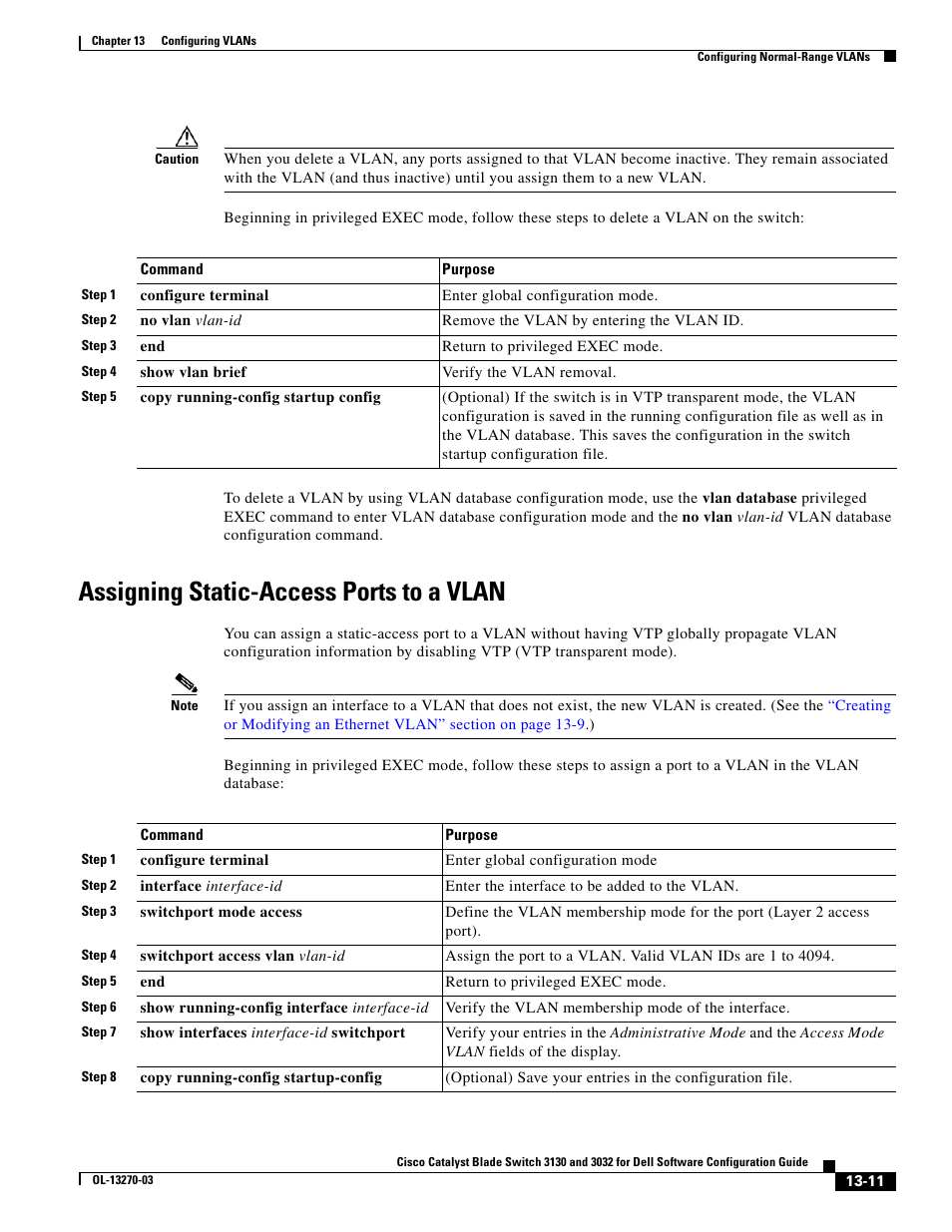 Assigning static-access ports to a vlan, Assigning static-access | Dell POWEREDGE M1000E User Manual | Page 377 / 1316