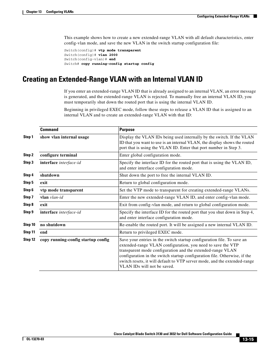 Creating an extended-range vlan, Before creating the | Dell POWEREDGE M1000E User Manual | Page 381 / 1316